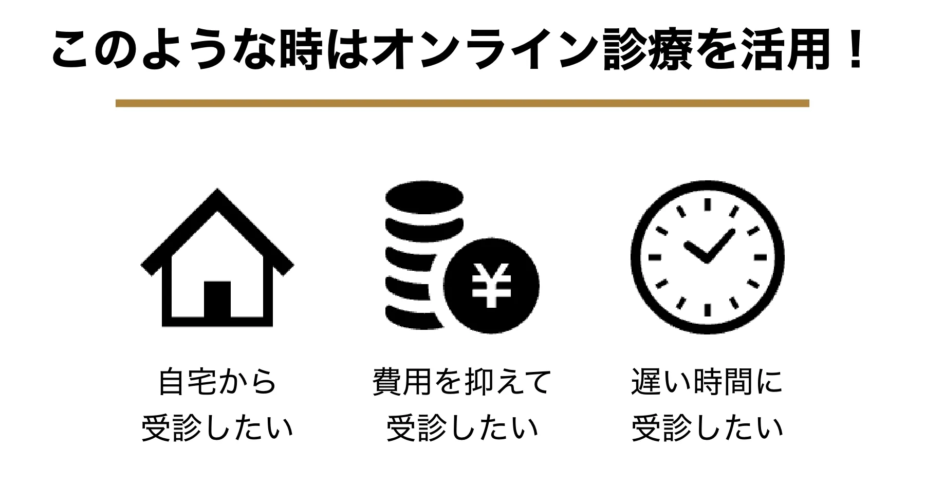 オンライン診療の特徴